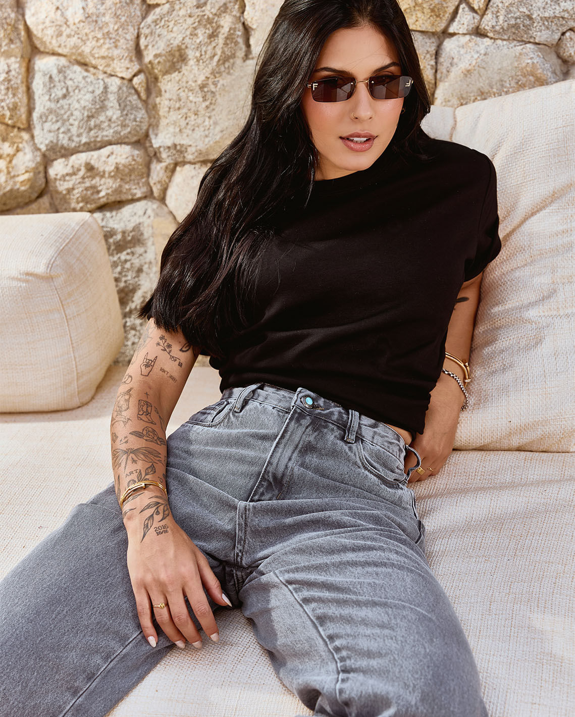 CALÇA JEANS WIDE LEG BASICA