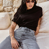 CALÇA JEANS WIDE LEG BASICA
