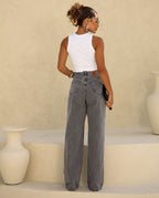 CALÇA JEANS WIDE LEG BASICA